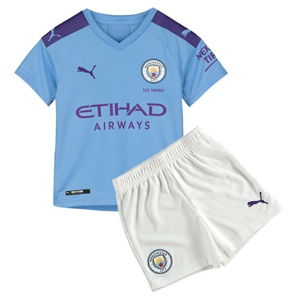 Camiseta Manchester City 1ª Niño 2019-2020 Azul Claro